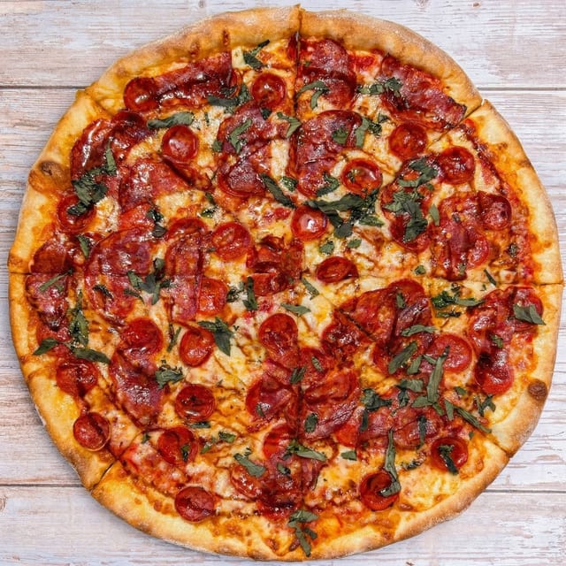 Angels N Demons Specialty Pizza.