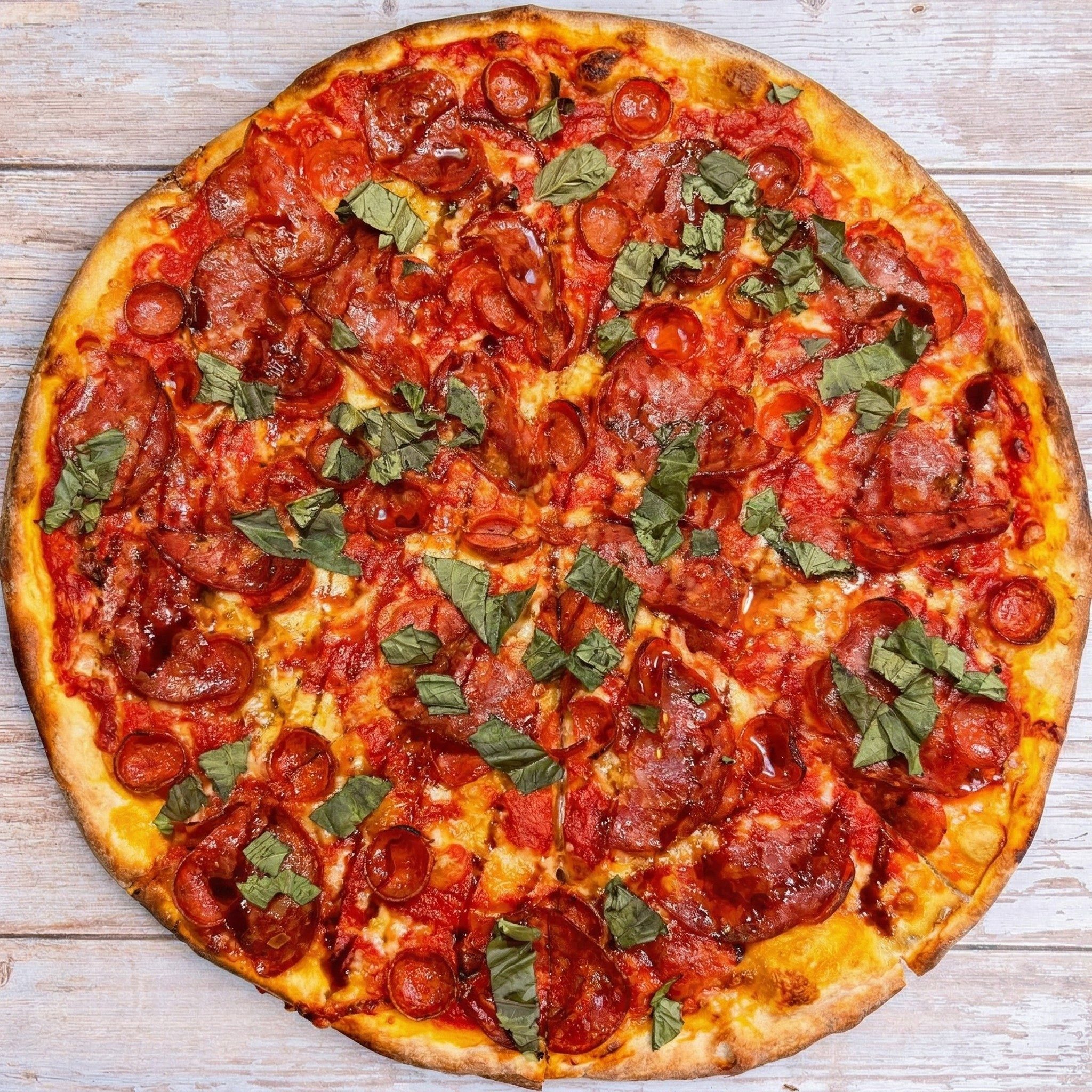 THCR Angels Demons Specialty Pizza.