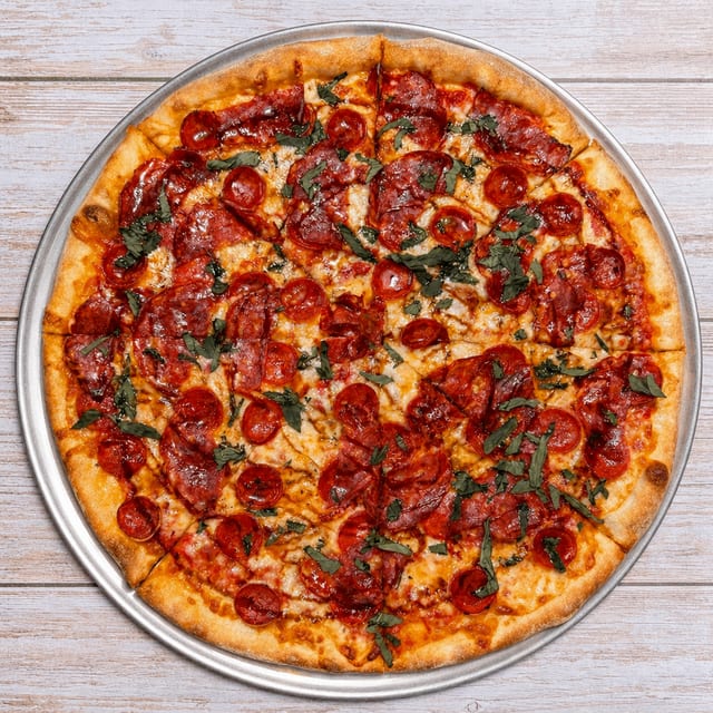 Angels N Demons Specialty Pizza.