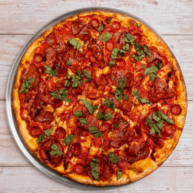 THCR Angels Demons Specialty Pizza.