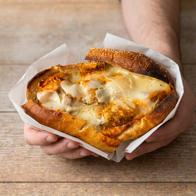 Meatball Vodka Parm Sub.